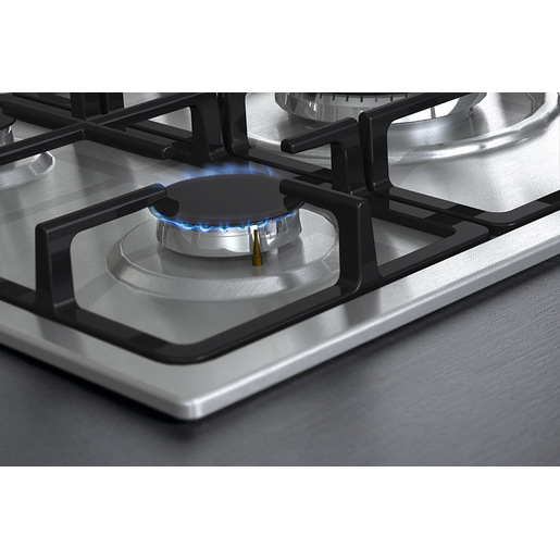 Image of Hisense GM773XF piano cottura Acciaio inox Da incasso 71 cm Gas 5 Fornello(i)