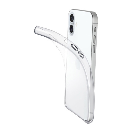Image of Cellularline Fine - iPhone 16 Plus Cover in gomma morbida ultra sottile e trasparente