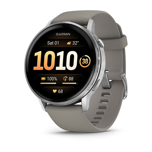 Image of Garmin Venu 4 3,56 cm (1.4'') AMOLED 45 mm Digitale 454 x 454 Pixel Touch screen Argento Wi-Fi GPS (satellitare)