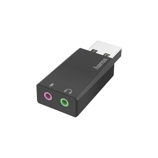 Image of Hama Scheda audio USB 2.0, 2x prese Jack microfono/cuffia, convertitore digitale analogico (DAC)