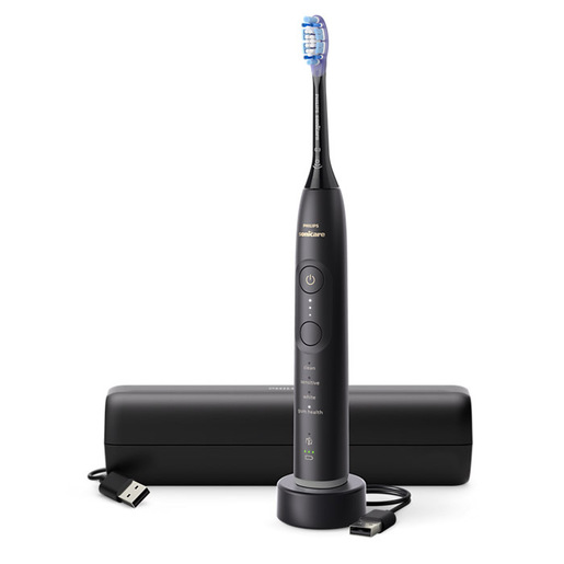 Image of Philips Sonicare Spazzolino Elettrico Sonico con base di ricarica e custodia, 3 livelli di intensità, sensore di pressione colore nero HX7421/01