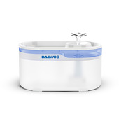 Daewoo D-WF116 Distributore Di Cibo E Acqua Per Cani E Gatti Acrilonitrile Butadiene Stirene (Abs), Silicone Blu, Bianco Universale Abbeveratoio Autom-image