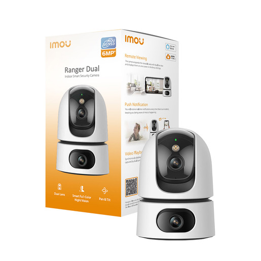 Image of Imou Ranger DUAL 6MP (3MP+3MP) Telecamera WiFi Interno con Doppia Lente, 360°PTZ Telecamera da Interno, Rilevamento Umano, Tracciamento Intelligente,