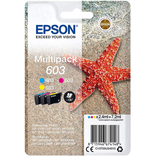 Image of        Epson Multipack 3-colours 603 Ink