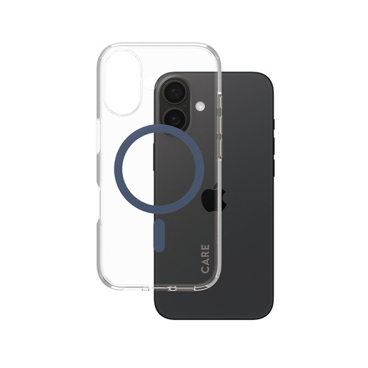 Image of PanzerGlass CARE by ® Flagship Cover Trasparente Urban Combat con MagSafe Blu iPhone 16