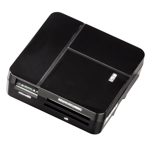 Image of Hama Lettore USB 2.0 ''ALL IN 1'' con cavo, MS, MS DUO, MS PRO, SD, SD HC, SDXC, MMC, MSD, MSD HC, MSD XC, nero, blister