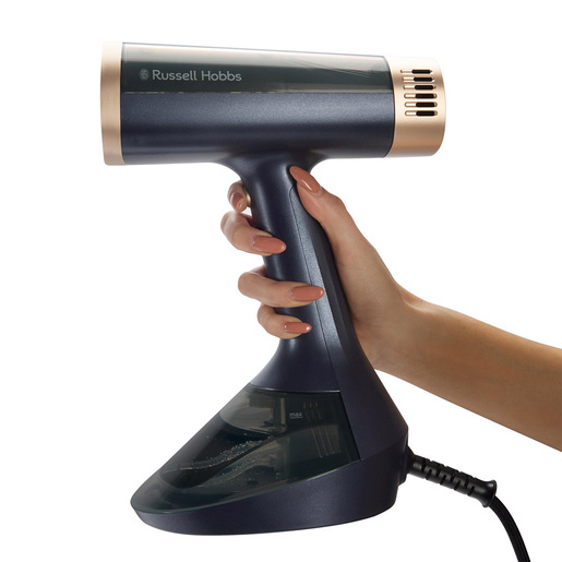 Russell Hobbs 28550-56 stiratrice a vapore Vapore per indumenti portatile 0,2 L 1400 W Blu, Oro