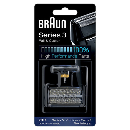 Image of Braun Series 3 Testina di Ricambio per Rasoio Elettrico Uomo 31B Nero - Compatibile Con I Rasoi . Per Un Rasoio Come Nuovo Ogni Giorno
