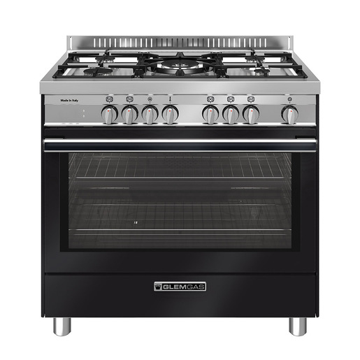 Image of Glem Gas ST965MBK cucina Elettrico Nero, Antracite, Acciaio inox