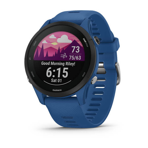 Image of Garmin Forerunner 255 3,3 cm (1.3'') MIP 46 mm Digitale 260 x 260 Pixel Blu Wi-Fi GPS (satellitare)