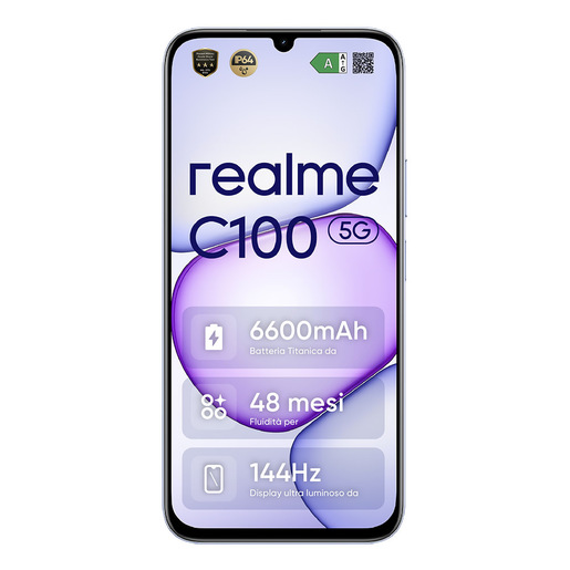 realme C100 5G 17,3 cm (6.8'') Doppia SIM USB tipo-C 4 GB 256 GB 6600 mAh Viola