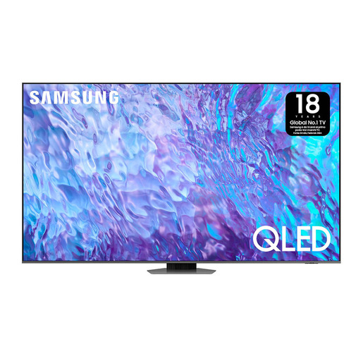 Samsung Series 8 TV QE50Q80CATXZT QLED 4K, Smart TV 50'' Processore Neural Quantum 4K, Dolby Atmos e OTS Lite, Carbon Silver 2023