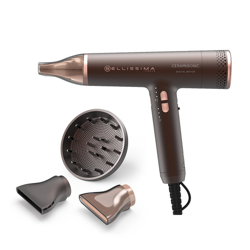 Image of Bellissima Ceramisonic Asciugacapelli, Motore Digitale ad alta velocità, ultraleggero, con tecnologia Tecnologia Ion Ceramic Hi-Pro, ioni, 3 velocità,