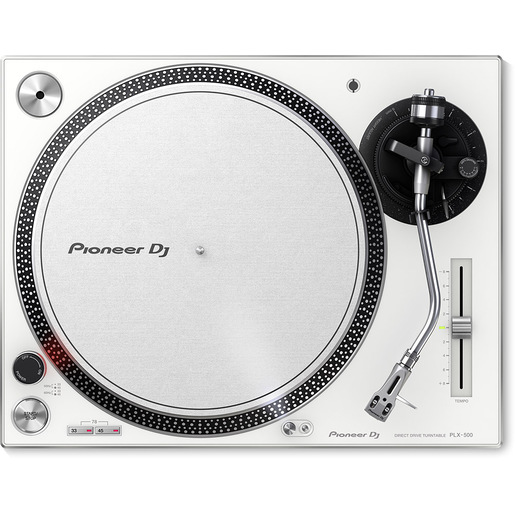 Pioneer DJ PLX-500-W Direct Drive Turntable, bianco