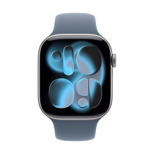 Apple Cinturino Sport blu salmastro (46 mm) - S/M