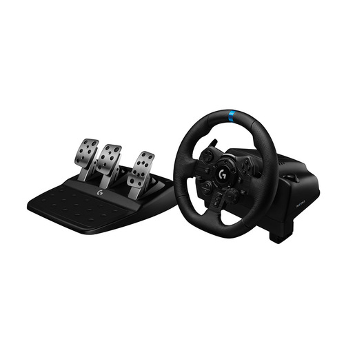 Image of Logitech G Kit da corsa Logitech G923 SE: volante da corsa e pedali G923, TRUEFORCE, vera pelle + leva del cambio Driving Force - Per PS5, PS4, PC, Ma