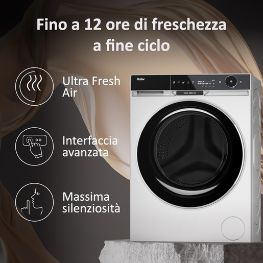 Image of Haier HW100-BD14397U1 lavatrice Caricamento frontale 10 kg 1400 Giri/min Bianco