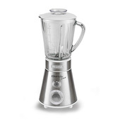 Ariete 561 Blendy Metal - Frullatore con lame in Acciaio Inox - Tazza in vetro 800 ml - 2 velocità + Pulse - 300 Watt - Argento-image