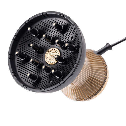 Bellissima Imetec Diffon Supreme, Diffusore ad Aria Calda per Capelli Ricci, Diffusore XL con 12 Dita, Tecnologia Ceramica&Argan Oil, 2 Velocità, 3 Te