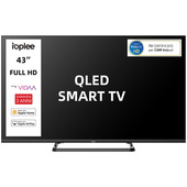 IOPLEE IOP43V2QM10VDA SMART TV QLED 43″ FULL HD, Sistema operativo VIDAA, Triplo tuner DVBT2/C/S2, Certificato TivuSAT, Piedistallo centrale, Dolby Audio, Parental Control