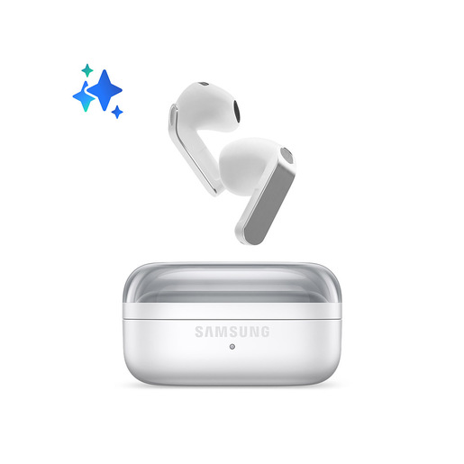 Image of Samsung Galaxy Buds4, White, Corpo in metallo, Altoparlante a 1 via, equalizzatore adattivo, Chiamate cristalline, Audio a 360°, ANC, Controllo adattivo