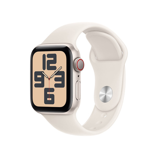 Image of Apple Watch SE GPS + Cellular 40mm Cassa Alluminio Galassia con Galassia Sport Band - M/L