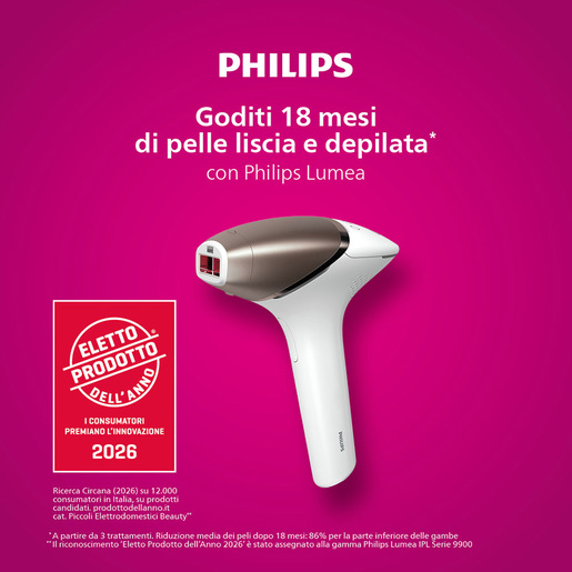 Image of Philips Epilatore a Luce Pulsata Lumea con tecnologia SenseIQ con custodia bianco BRI951/01