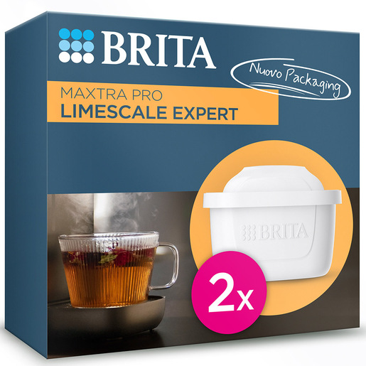 Image of Brita Filtro acqua rubinetto MAXTRA PRO Limescale Expert confezione da 2 filtri - Riduzione del calcare extra, ideale per bevande calde, filtro origin