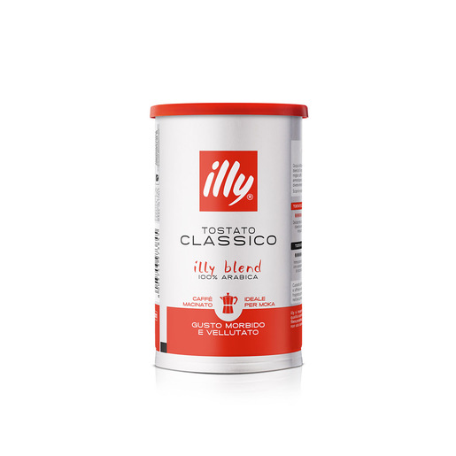 Image of Illy Soft can da 185g di caffè macinato per Moka Tostato CLASSICO