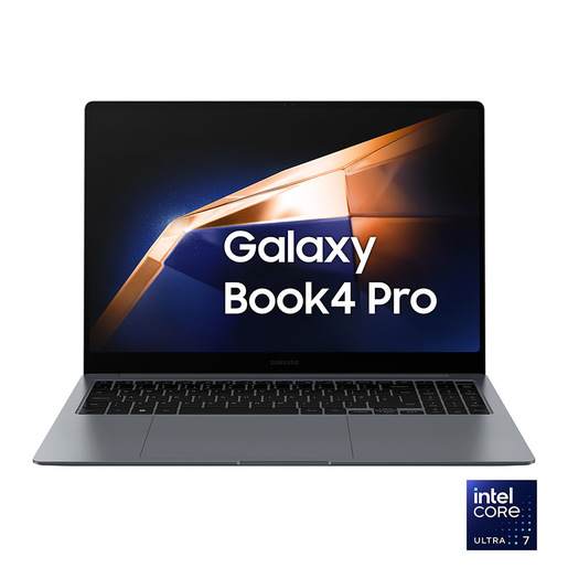 Image of Samsung Galaxy Book4 Pro Laptop, Intel® Core™ Ultra 7 155H, 16GB RAM, 512GB SSD, 16'' Dynamic AMOLED 2X touch, Windows 11 Home, Moonstone Gray