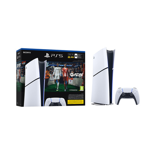 Image of Sony PS5 Digital - EA Sports FC 26 Bundle 825 GB Wi-Fi Nero, Bianco