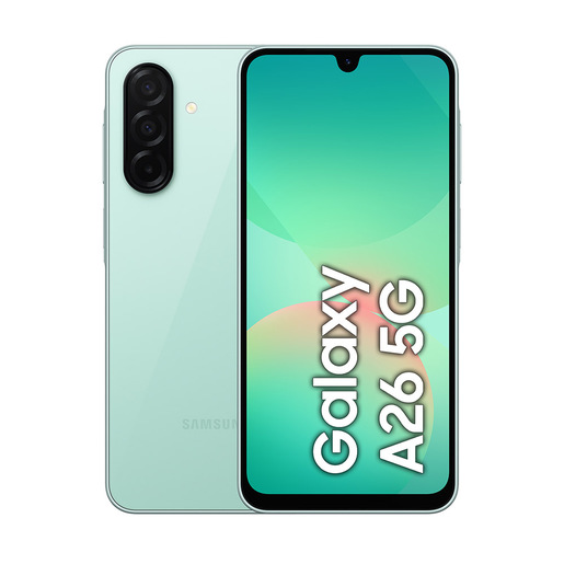 Samsung Galaxy A26 5G, Smartphone con Funzioni intelligenti, Display Super AMOLED 6.7'', 6GB RAM, 128GB, Batteria 5.000 mAh, memoria espandibile, Mint