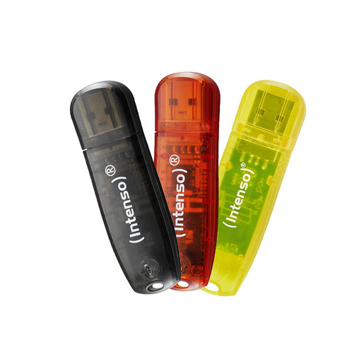 Image of Intenso USB 2.0 Rainbow TriPack 3X8GB