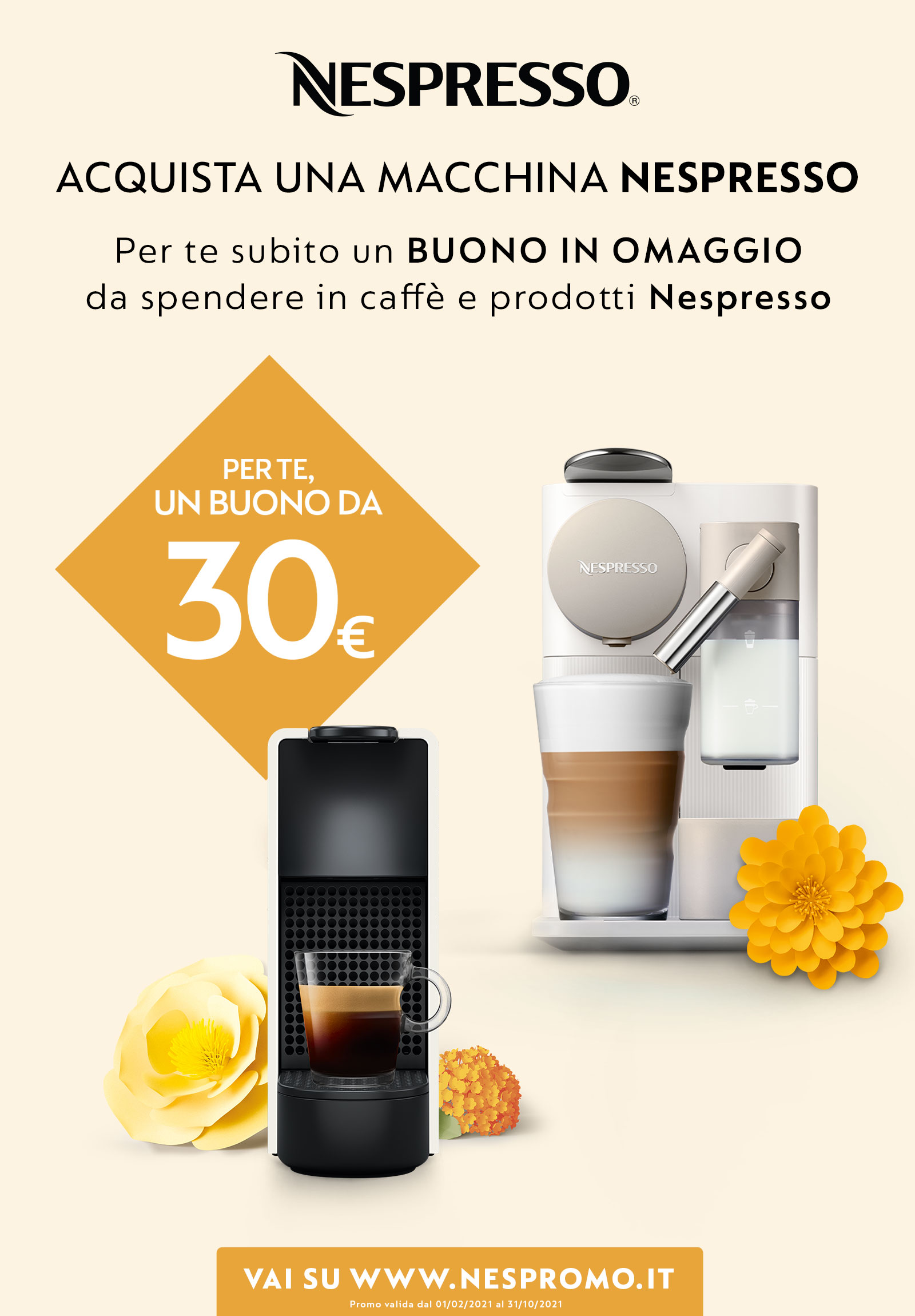 De'Longhi Nespresso Inissia EN80.B + Buono Nespresso 30€ - ScontiFy.net -  Offerte e Coupon: #BESLY!