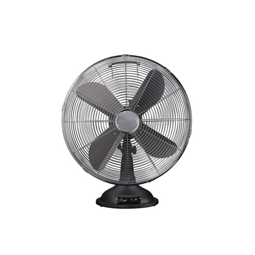 Image of Electroline Ventilatore da tavolo 4 pale 40cm nero metallizzato