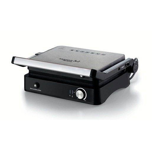 Image of Ariete 1934 MetalGrill 3in1, Griglia elettrica per grigliate miste, 2000W, 3 modalità di cottura, Piastre antiaderenti, Silver/Black