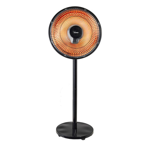 Image of Bimar Sole Mio Interno Nero 1000 W Riscaldatore ambiente elettrico con ventilatore