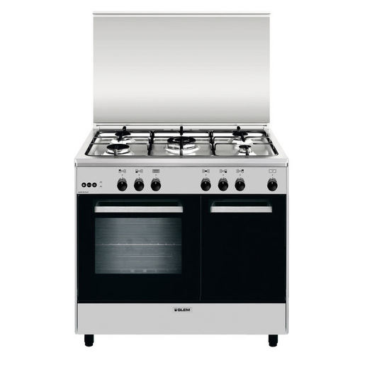Image of Glem Gas AR965VI cucina A Nero, Acciaio inox