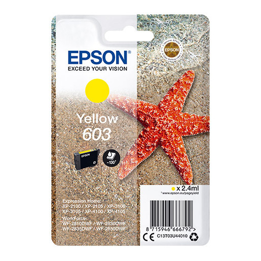 Image of Epson Singlepack Yellow 603 Ink