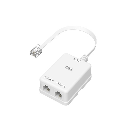 Image of Hama Filtro ADSL spina jack 6p4c / 2 prese jack 6p4c