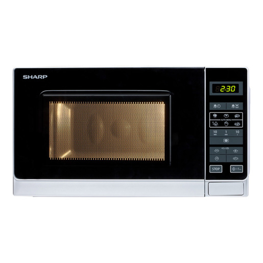 Image of Sharp Home Appliances R-242INW forno a microonde Argento Solo microonde Superficie piana 20 L 800 W