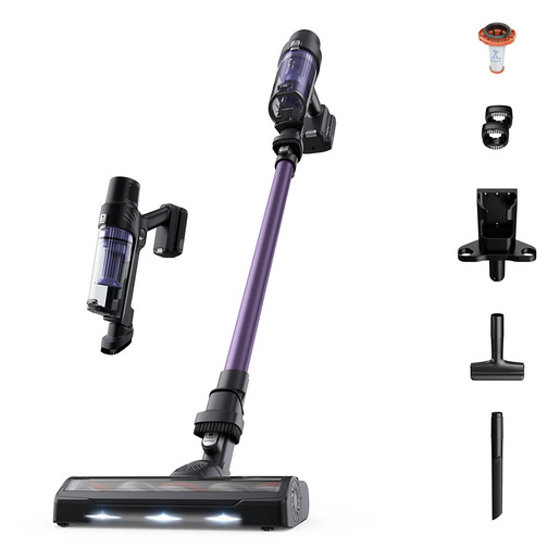Image of Rowenta RH6A39WO scopa elettrica Aspirapolvere a bastone 2 in 1 Batteria Secco Senza sacchetto 140 W Nero, Viola