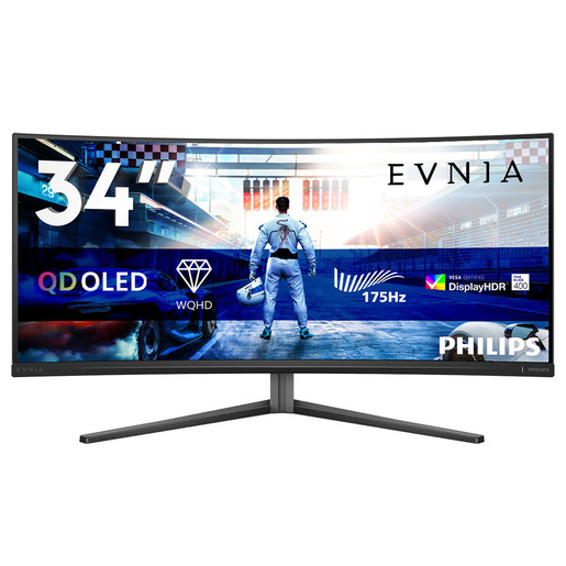 Image of Philips Evnia 34M2C6500/00 Monitor PC 86,4 cm (34'') 3440 x 1440 Pixel Wide Quad HD QD-OLED Grigio