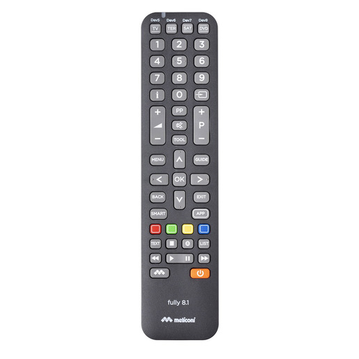 Image of Meliconi Fully 8.1 telecomando IR Wireless DVD/Blu-ray, SAT, Sky, TV Pulsanti