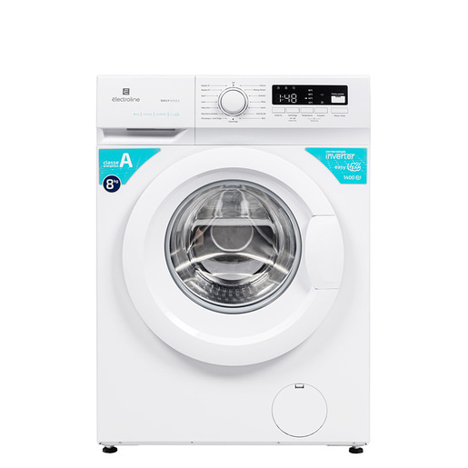 Image of Electroline WRTMDWM8ABLDCWH lavatrice Caricamento frontale 8kg 1400 Giri/min Bianco Funzione vapore