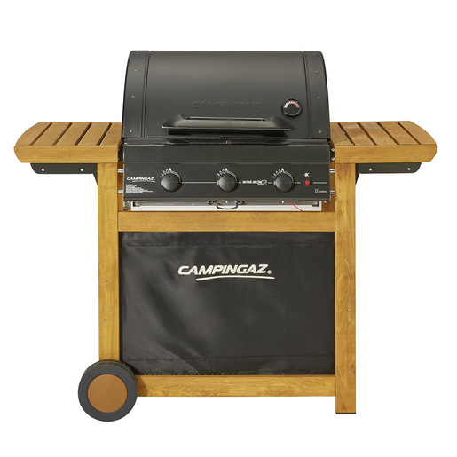 Image of Campingaz Adelaide 3 2218751 barbecue per l'aperto e bistecchiera Zona cottura Gas Nero, Legno 14000 W
