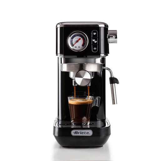 Image of Ariete 1381 Macchina da caffè con manometro, compatibile con caffè in polvere e cialde ESE, 1300 W, Capacità 1,1 L, 15 bar di pressione, Filtro ½ tazz