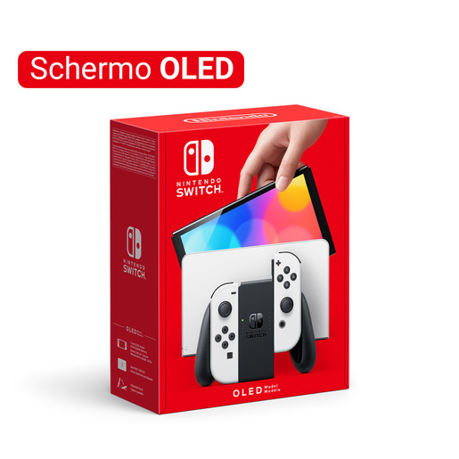 Image of        Nintendo Switch (modello Oled) Bianco, schermo 7 pollici