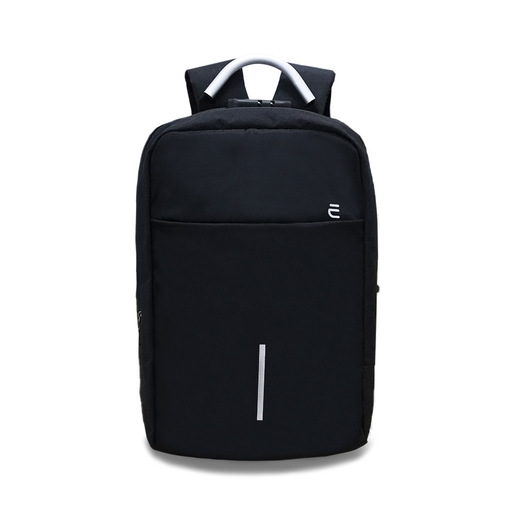 Electroline Zaino per notebook da 15,6'' - con doppio vano imbottito, fascia trolley, antifurto con combinazione, uscita usb e auricolari, colore nero