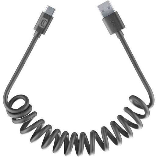 Image of Cellularline USB to USB-C Spiral Cable Cavo spiralato estendibile fino a 120 cm
